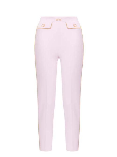 PANTALONI CON PROFILI A CONTRASTO ELISABETTA FRANCHI | PAT7151E2DK3 quarzo/curry